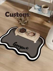 可定制速干宠物喂食垫,可印宠物名字 - 防溅水、吸水、易清洁设计,爪印图案,适用于猫狗,可水洗,是送给宠物主人的完美礼物。宠物喂食垫、宠物食品垫、趣味设计、耐用宠物垫、狗垫、猫粮垫、狗粮垫、狗午睡垫、狗碗垫、午餐垫、猫粮垫、狗粮垫、吸水宠物喂食垫 - 彩色 - 查看 8