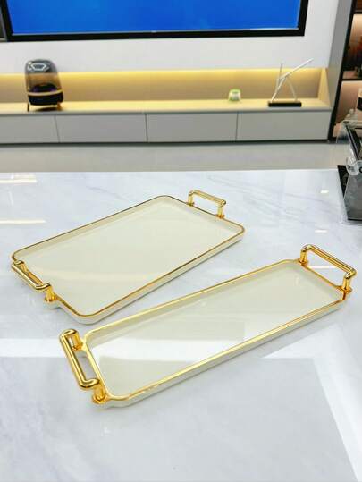 1 pezzo Vassoio in Plastica con Design Moderno per Servire in Cucina, Regalo di Natale