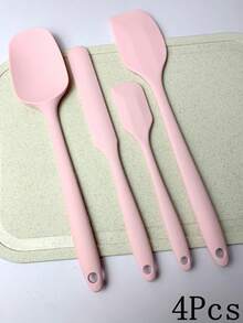 Zestaw 6 silikonowych przyborów kuchennych – kolory nordyckie – szpatułki do gotowania i pieczenia, skrobaki, pędzel, rozprowadzacz lukru – materiał gumowy, motyw świąteczny, bez ładowania i baterii