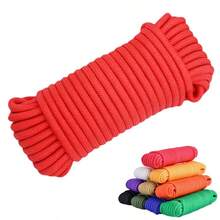 10m Colorful Polyester Rope, 4mm Diameter, Multi-Purpose Outdoor Emergency Rope, Suitable For Tents, Handmade Bracelets, Clotheslines, Tent Accessories - Multicolor - View 10