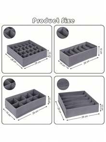 1pc,Drawer Organizer Divider Foldable Closet Storage Organizer Basket, And Fabric Organization Bins For Clothes, Underwear, Bras, Ties, Accessories, Socks - Multicolor - View 7