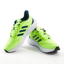 Adidas 阿迪達斯男鞋一年四季可穿運動鞋男士跑步鞋新款厚網輕便避震休閒鞋 - 螢光綠 - 查看 2