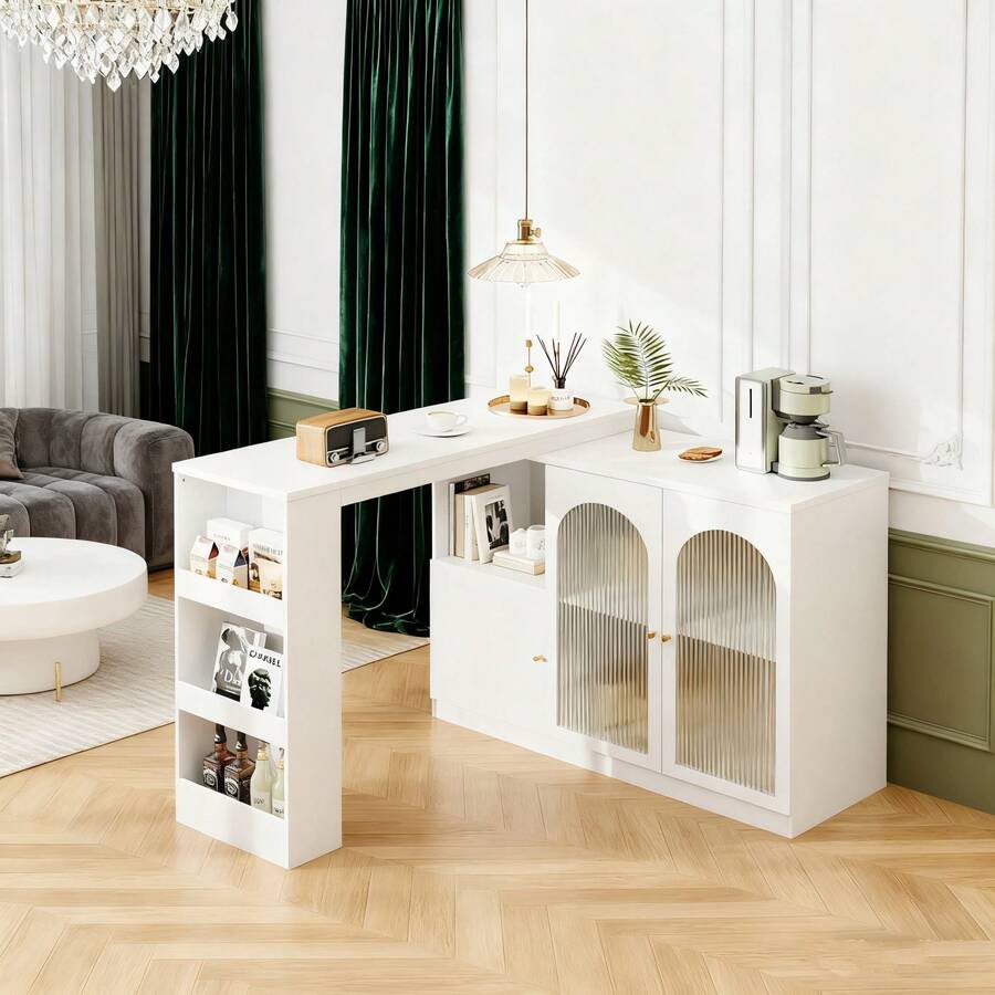 Dining Tables - White + MDF - View 1