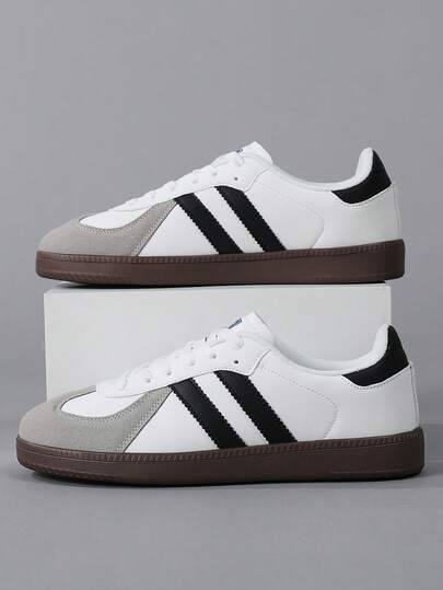 Unisex 36-45 Lace-Up Casual Sneakers, High-Quality Fashionable Trainers, Soft Sole Skate Shoes, Anti-Slip & Durable