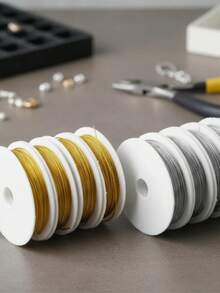 Bisutería Alambre De acero plastificado para bisuteria - Plateado - Ver 5