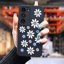 Funda de teléfono con lunares y margaritas adecuada para 24/S24 Plus/S24 Ultra, diseño de moda unisex, recortes precisos que protegen la lente, material TPU resistente al desgaste y a los arañazos - Colores mixtos - Ver 8