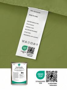 1pc Solid Color Pillowcase, Without Pillow Insert, Soft, Wrinkle-Resistant, Fade-Resistant, Breathable, No Filling, Machine Washable, Oeko-Tex Certified - Army Green - View 9