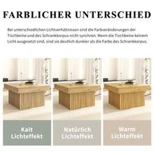 Elegant Wooden Coffee Table With Particleboard Top And MDF Base – Modern Design, Sturdy And Versatile, Ideal For Living Room, Dining Room And Office – 79 X 79 X 46 Cm - Wood Color - View 11