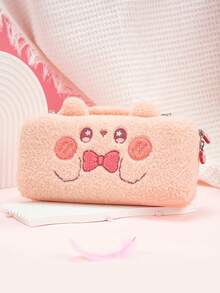 GeekShare 1pc Pink Rabbit Plush Carrying Case Compatible With Nintendo Switch/Switch OLED - Pink - View 5