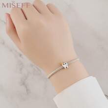 MISEFF 1 pieza Encanto de plata de ley S925 con diseño dental para hacer pulseras, manualidades y regalos de joyería para mujeres