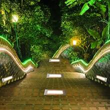 Step LightsLuces LED para escalonesIP55 Tira de Luz LED Blanco Cálido con 12 Perlas Luz de escalera empotrada Apta para vallas balcones paredes porches Luz blanca cálida 110-220VStep Lights - blancoclido - Ver 7