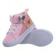 Girls' Butterfly High-Top Sneakers With Colorful LED Lights - New Release - Baby Pink - View 3