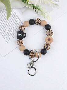 Móc khóa hạt silicon hình cốc cà phê và hoa cúc dành cho nữ, móc khóa túi/ví, vòng tay, móc chìa khóa, quà tặng Ngày của Mẹ - Màu cà phê - Xem 22