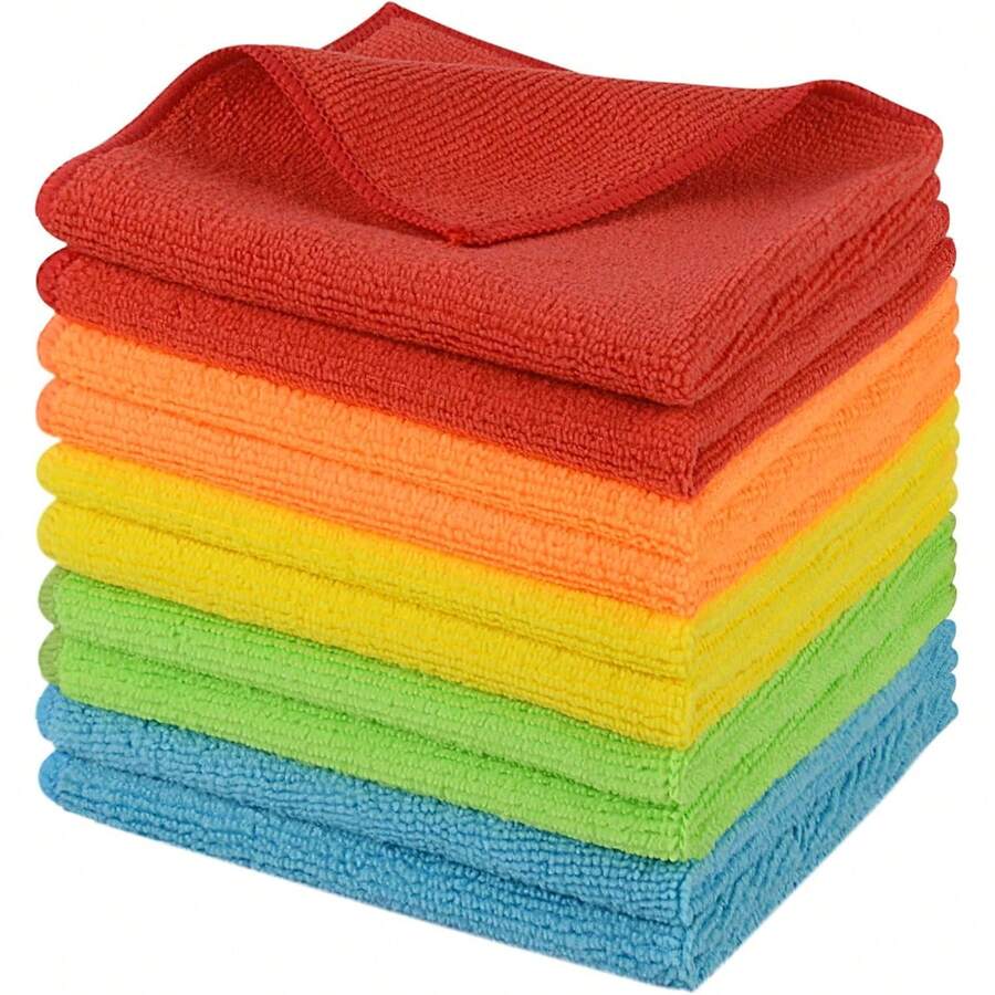 Microfiber Dish Cloth For Washing Dishes, 2025 Kitchen Cleaning Cloths, 5 Color Assorted 12Inchx12Inch 10 Pack - Assorted Color-4 - View 1