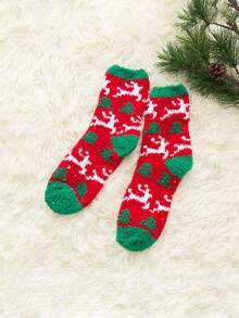 Women Christmas Fuzzy Socks - Fluffy Winter Warm Cozy Striped Crew, Women's Christmas Cold Resistant And Warm Home Soft Floor Socks, Colorful Warm Fuzzy Crew Socks Cozy Soft For Winter Indoor, Warm Sleeping Socks For Winter Holiday Home. - Multicolor - View 15