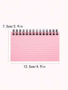 5本装简约横线螺旋笔记本，彩色内页，可撕装订，颜色随机，办公用品日记本，文具笔记本，返校必备 - 彩色 - 查看 7