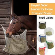 1pc Durable Slow Feeder Hay Net, Suitable For Horses And Goats - Easy To Fill, Large Opening Design - Black And White Color, Small Mesh Holes - Multicolor - View 6