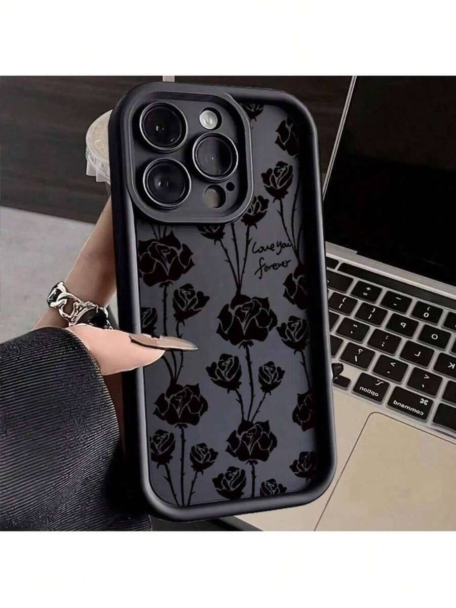 Capinha Capa de Silicone Padrão de rosas Anti queda e Macia para I PHO N E XR 11 12 13 14 15 16 PRO MAX 14 15 16 PLUS REDMI A2 A3 8 9A 10C 12 13 14C  11 12 LITE POCO F3 F5 M3 M4 PRO X3 X5 X6 NOTE 8 9 11 12 13 14 PRO Galaxy A03 A04 A05 A10 A11 A12 A13 A14 A15 A20 A23 A32 A34 A35 A50 A51 A52 A54 A55 A71 A72 M34 S20 FE S21 FE S22 ULTRA S23 FE S23 ULTRA S24 ULTRA S24 PLUS MOTO E13 G04 G24 E14 G14 G22 G30 G10 G20 G34 G53 G54 G84 - J1 - Visão 1