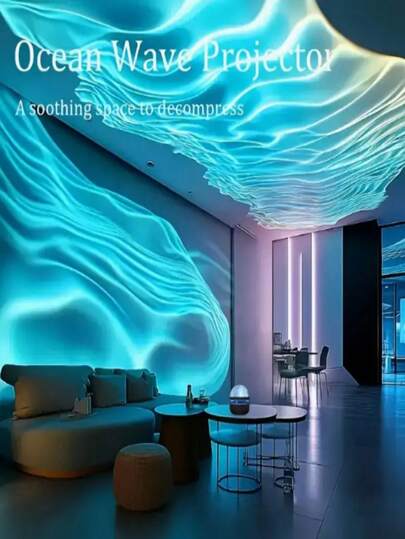 1pc Remote Controlled Water Ripple Projection Light, Reflection LED Magic Ball Night USB Powered, Indoor Glow In The Dark Home Theater Ceiling ation, Bedroom Holiday Wand ations, Birthday view 9