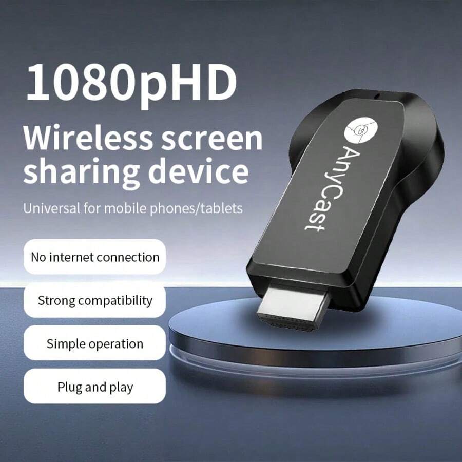 Adaptador inalámbrico de duplicación de pantalla, adaptador de pantalla inalámbrica, dispositivo de duplicación de pantalla de teléfono, pantalla compartida, conexión de conversión HD de Android a Apple, monitor, proyector