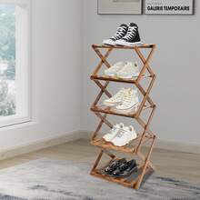 Rastrelliere per scarpe pieghevoli - Marrone - Visualizzare 1
