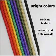 10m Colorful Polyester Rope, 4mm Diameter, Multi-Purpose Outdoor Emergency Rope, Suitable For Tents, Handmade Bracelets, Clotheslines, Tent Accessories - Multicolor - View 5