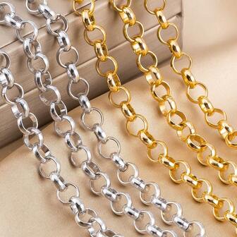 1米合金O形环链，适用于DIY项链、手链、珠宝制作