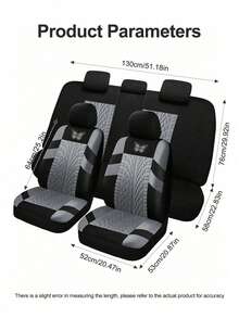 13pcs Universal Car Seat Covers Set (Butterfly Pattern), Fit For SUV, Truck, 7-Seat Vehicles | 9pcs (5-Seat) + 4pcs (2-Seat) Configuration | With Airbag Compatibility, Non-Slip Polyester Fabric - one-size - View 3