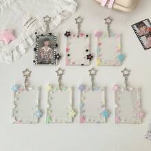 Colorful Star Charm Holder, Transparent 3-Inch Card Display Protective Case For Hard Cards - Multicolor - View 6