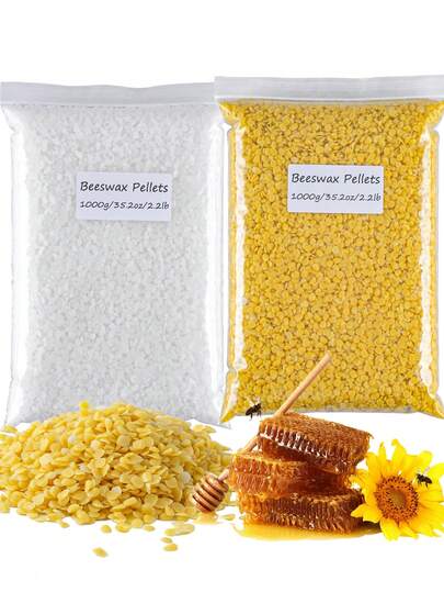 500/1000g Beeswax Pellets - Multi-Filtered Wax For DIY And Candle Making - Suitable For Gifts And Home Decor (Yellow/White Available) Mother Day Gift,Mothers Day Gifts Women