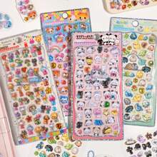 Wiederverwendbare 3D Harz Aufkleber - gemischte Farben, selbstklebende DIY Bastelaufkleber für Kunst & Handwerk