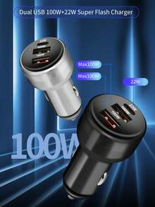 1pc Pink New Bling USB Car Charger 5V 2.1A Dual Port Fast Adapter Car Decor Car Rhinestone Car Accessories Interior For Woman - Pink - View 9