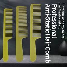 Pente plano vintage exclusivo para salões de cabeleireiro, ultrafino, ultrarresistente, antiestático, pente elétrico de madeira com cabeça de 1 polegada, ideal para penteados em salões de cabeleireiro. - Multicolorido - Ver 2