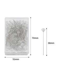 100/200/300 piezas (4*0.45cm) Alfileres de ramo de perlas, cabeza de perla falsa redonda en blanco/rojo/amarillo. Alfileres adecuados para flores transparentes para manualidades DIY, ramos de novia, decoraciones de flor de costura en el pecho, ramos de boda, alfileres de flor para aniversarios de boda, accesorios florales para ramos de boda.