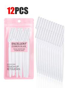 30pcs Exquisite Bagged Men's And Women's Facial Razors, Eyebrow Trimmers And Facial Hair Removers, Facial Hair Removal, Men's And Women's Facial Razors, Hair Trimming Tools, With Precision Sleeves, Hair Removers, Eyebrow Trimmers, Easy To Carry For Travel 1/3/6/12/24pcs (Pink)