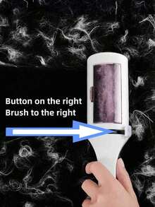 1pc Portable Lint Roller Clothes, Static Brush And Dry Cleaning Sticky Hair Remover - Multicolor - View 3