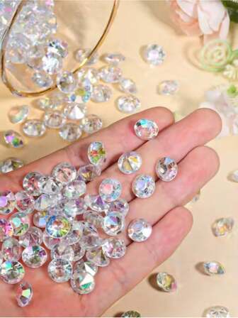 100/300/500 piezas de cristales de imitación de corazón con punta transparente y brillante para manualidades DIY, decoración de uñas, joyería de cristal, accesorios decorativos