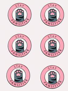 一套可爱猫咪徽章，卡通翻领别针，趣味老虎徽章，可别在背包和外套上，动漫珐琅徽章，服装和帽子装饰 - 彩色 - 查看 2