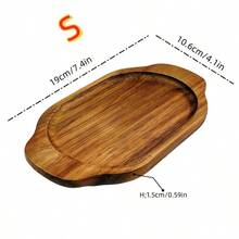 1pc Elegant Wooden Tray, Creative Oval Wooden Platter With Handle, Suitable For Displaying Coffee, Desserts And Breakfast. Kitchenware, Kitchen Decor And Storage Tray For Home, Parties, Camping, Christmas, Thanksgiving, Also As New Year Gift. Rustic Wooden Tray, Wooden Snack Platter, Holiday Decor, Home Entertainment - Multicolor - View 15