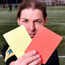 Full Set Of Soccer Referee And Gear, Includes Stainless Steel Whistle With Lanyard, Leather-Cased Pencil For Recording Rulings, PVC Red And Yellow Card Set, Suitable For Sports Officials, Soccer Referee Red And Yellow Warning Cards For Matches, Ideal For Referees, Coaches, Soccer, Training, Matches, Sports, Soccer Accessories