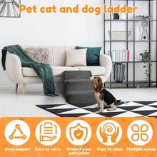 Escalera para Mascotas para Perros pequeos, 3 peldaos, 30 de Alto, Escalera para Perros, Escalera para Gatos Viejos, Lavable, Antideslizante, Escalera para Perros pequeos de Esponja - gris oscuro - Ver 3