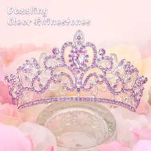 CIEHER Purple Small Crown For FFgirls Cake Topper Mini Crown FFgirls Princess Tiara Birthday Crown Purple Cake Toppers Flower Decorations{Inchcolor_nameinch:InchPurpleinch} - Purple - 查看 6