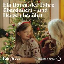 FairyTrees Artificial Nordmann Fir Christmas Tree, Green, PVC, Includes Wooden Stand, FT14/FT15, 180cm - Tree Trunk Green - View 6