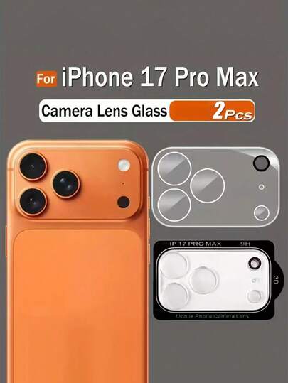 2 Packs Rear Camera Lens Protector Compatible With IPhone 17 Pro Max And Air 16 Pro Max Plus - Scratch-Resistant, Anti-Fingerprint, Anti-Fog, Heat-Resistant, Anti-Glare, Anti-Light