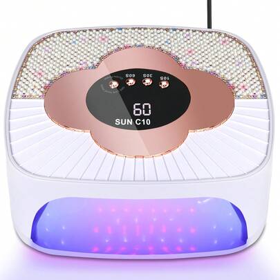 圣诞节和情人节礼物：UV LED 美甲灯 SUN C10，67 颗红外感应灯珠，4 种定时设置，沙龙级美甲固化灯 - 白色