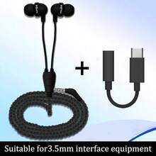 有线耳机，音乐智能手机耳机，高品质入耳式耳机，3.5mm插孔，电脑笔记本耳塞，通用圆孔设计。尼龙编织，HIFI高保真音质。 - 彩色 - 查看 18