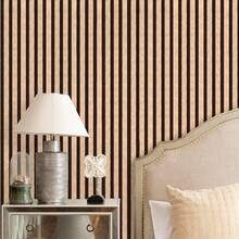 1 Roll Faux Lattice Wood Grain Self-Adhesive Wallpaper, Vintage Wood Texture Removable Waterproof Wallpaper, Suitable For Living Room, Tea Room, Bedroom, Self-Adhesive Japanese-Style Wall Decor, Furniture Renovation Sticker - Multicolor - View 2