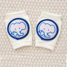 1双婴儿护膝袜，刺绣设计，防滑透气网眼面料，适合0-3岁儿童爬行、行走、户外/室内活动和防滑保护