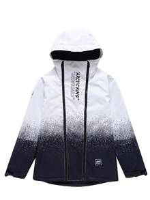 女士连帽滑雪服，一件装，保暖、防风、防水、耐用、透气、弹力，适用于单板/双板滑雪装备，男女皆宜的运动服（不含配件），冬季运动 - 黑與白 - 查看 4