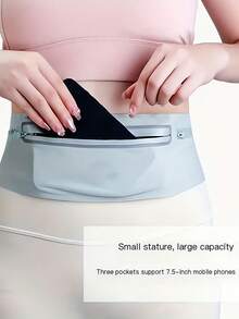 Elastic Invisible Waist Pack Running Belt Bag High-Reflective Running Belt With Adjustable Zipper Closure Ultra-Thin Running Fanny Pack Travel Waist Bag Money Belt Bag Mobile Phone Pack For Men Women For Fitness Workout Work Commuting Running And Hiking Running Accessories Outdoor Gear - Multicolor - View 3